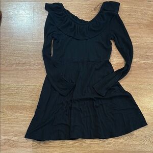 Girls Knit Black Dress